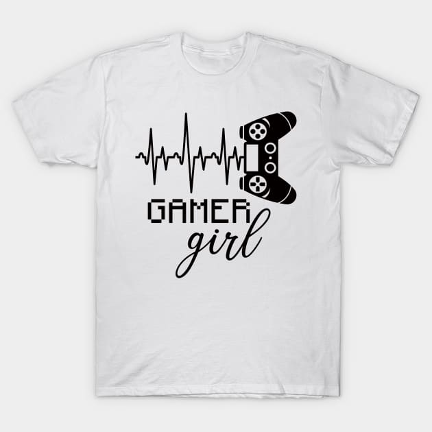 Gamer Girl Heartbeat T-Shirt by MommyTee